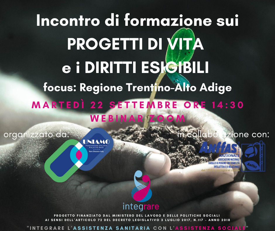 Progetto IntegRARE: Progetti di vita e diritti esigibili - Trentino-Alto Adige
