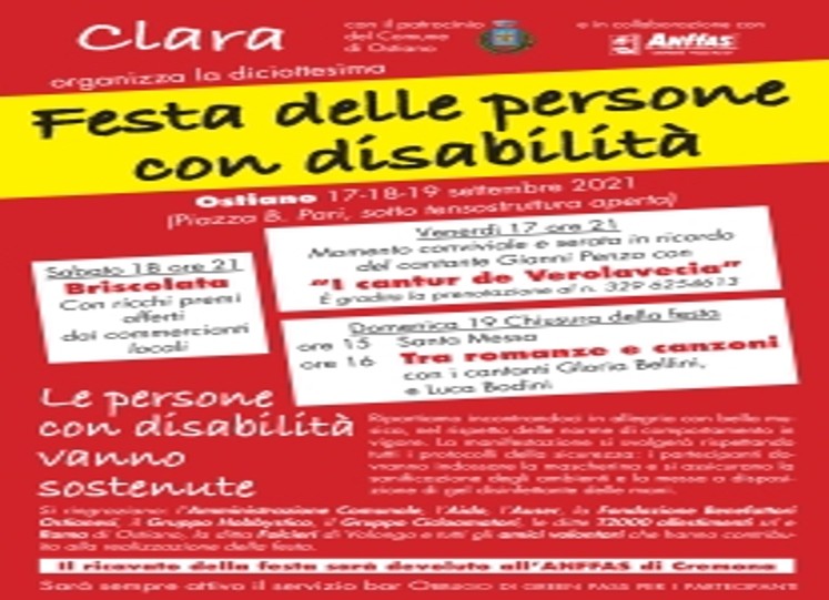 Torna a Ostiano la Festa delle Persone con Disabilità